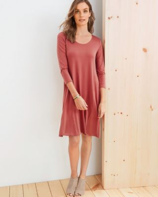 Knit Trapeze Dress | Garnet Hill