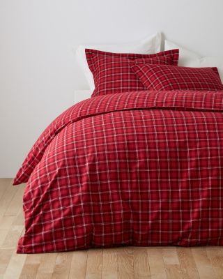 Plaid Paintbrush Flannel Duvet Cover Hill