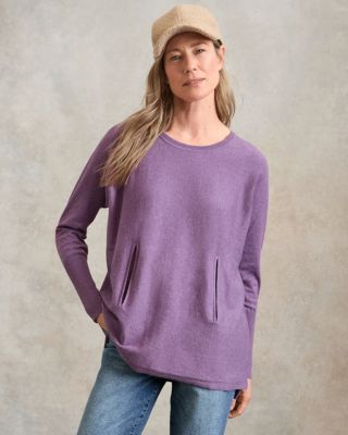 Organic-Cotton Pocket-Detail Sweater | Garnet Hill