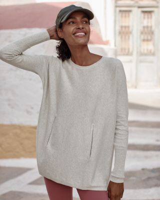 Linen & Organic-Cotton Cabled Pullover