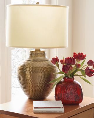 Hammered brass best sale table lamp