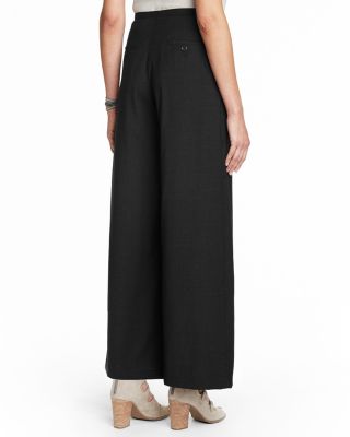 Pleated Wide-Leg Wool Pants | Garnet Hill