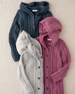 Girls' Hooded Long Cardigan | Garnet Hill