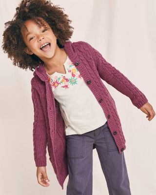 Girls hooded cardigan sale