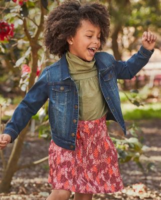 Girls' Embroidered Denim Jacket | Garnet Hill