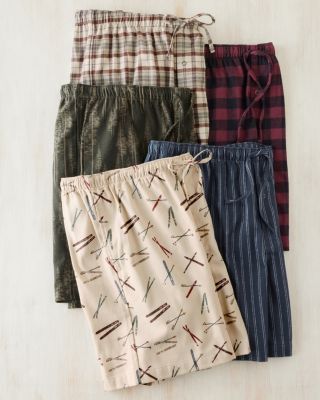 Men's Organic-Pima-Cotton Flannel Shorts