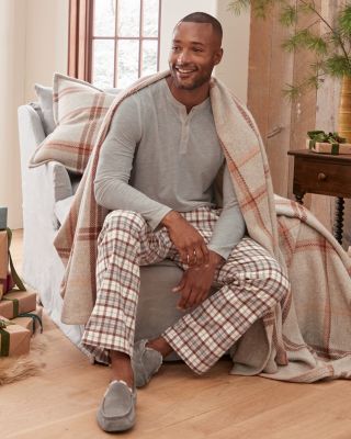 Men's Gray Flannel Pajama Pants - Eco Carmel