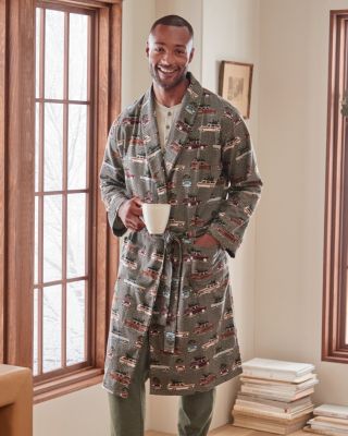 Men's OrganicPimaCotton Flannel Robe Hill