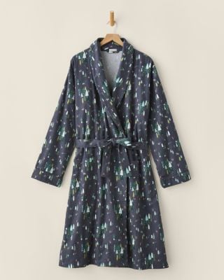 Men's Organic-Pima-Cotton Flannel Robe | Garnet Hill