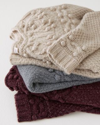 Shimmering Cabled Cashmere Sweater | Garnet Hill