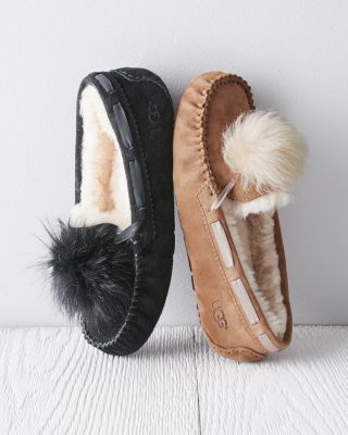 ugg moccasins with pom pom