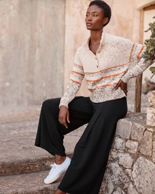 Pleat-Detail Cropped Pants | Garnet Hill