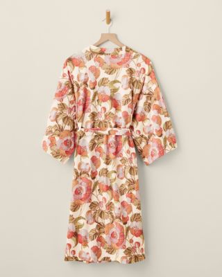 Asian Wrap Organic-Cotton Kimono Robe | Garnet Hill