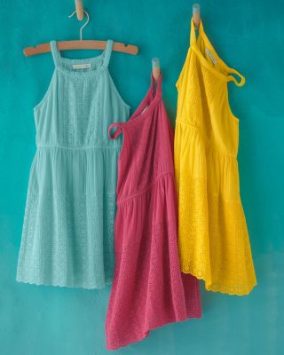 Girls' Everly Eyelet Gauze Dress | Garnet Hill