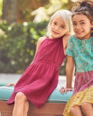 Girls' Everly Eyelet Gauze Dress | Garnet Hill