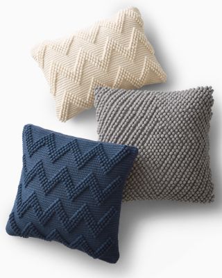 Textured Knit Diamond Pillow