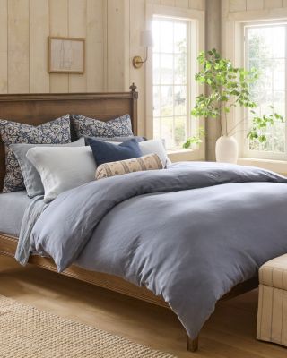 Solid Relaxed-Linen Duvet Cover