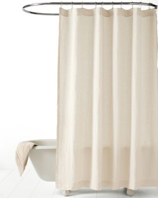 Solid Relaxed Linen Shower Curtain