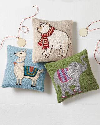 HookedWool Animal Pillows Hill