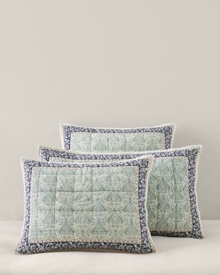 Garnet Hill ADA Paisley Sham Continental Each Blue Multi