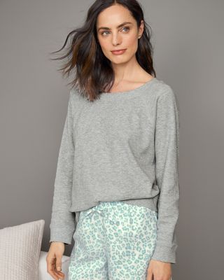 Waffle-Knit Pajama Top