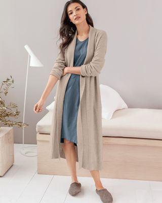 EILEEN FISHER Cashmere Seam-Detail Robe