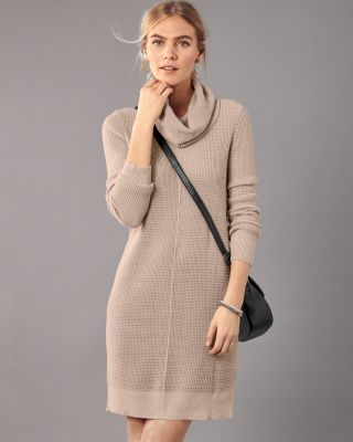 Cowl neck knit store dress