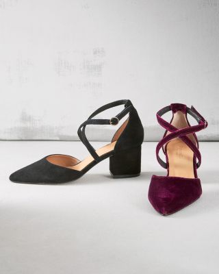 Esta Crossover-Strap Heels | Garnet Hill