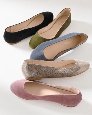 suede ballet flats