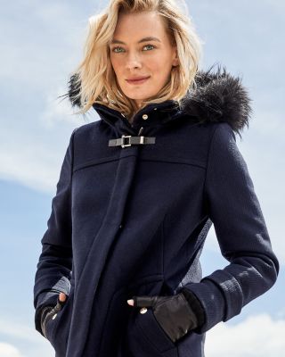 Italian Cashmere & Leather Fingerless Gloves | Garnet Hill