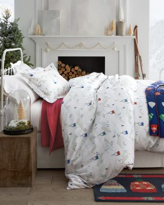Alpine Ski Lift Flannel Duvet Cover | Garnet Hill