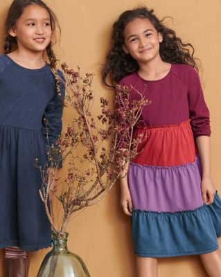 Girls' Organic-Cotton Color-Wheel Dress | Garnet Hill