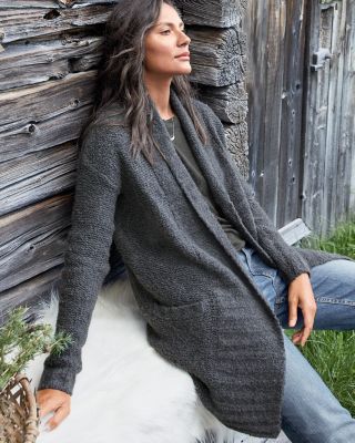 Cashmere-Blend Bouclé Cardigan | Garnet Hill