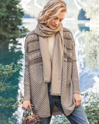 Alpaca Textured-Stitch Cardigan | Garnet Hill