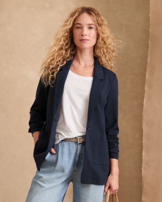 Knit Relaxed Blazer Hill