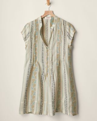 CP Shades Regina Cap-Sleeve Linen Tunic | Garnet Hill