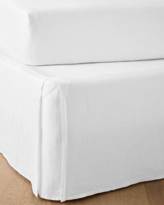 Solid Relaxed Linen Bedskirt Garnet Hill