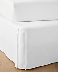 Solid Relaxed-Linen Bedskirt | Garnet Hill