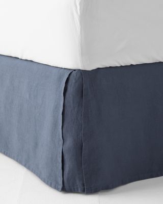 Solid Relaxed Linen Bedskirt Garnet Hill