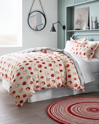 Paintbrush Apple Flannel Duvet Cover Garnet Hill