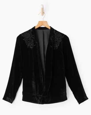 Embroidered Velvet Jacket Garnet Hill