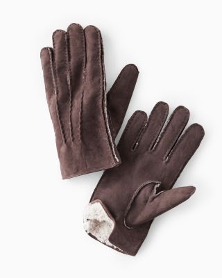 Shearling store gloves mens