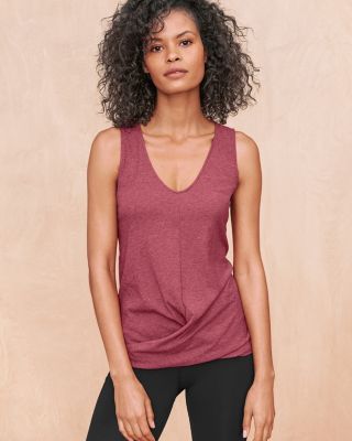 Organic-Cotton Twist-Front Tank | Garnet Hill
