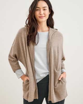 Zip Front Cashmere Cardigan Garnet Hill