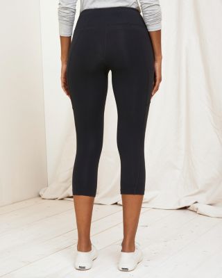 Seam-Detail Cropped Leggings | Garnet Hill