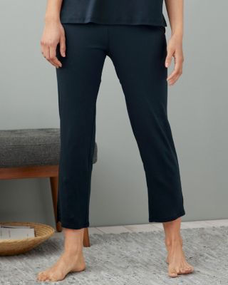 EILEEN FISHER Organic-Cotton Cropped Pajama Pants