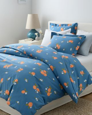 Clementine Organic Cotton Percale Duvet Cover Garnet Hill