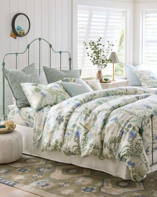 Luna Floral Siesta Organic-Cotton Percale Duvet Cover