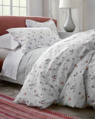 Garnet Hill Chelsea Floral Relaxed Linen Duvet Cover