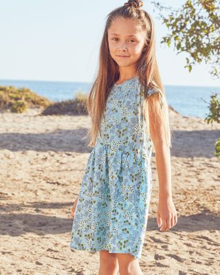 Girls' Organic-Cotton Pocket-Detail Dress | Garnet Hill